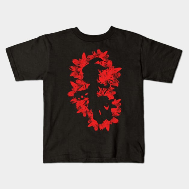 Gun - Red Abstract Kids T-Shirt by Scailaret